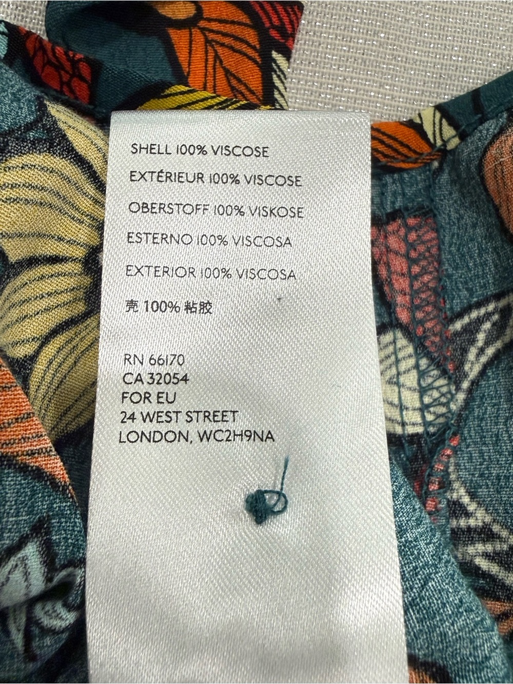 Anthropologie Women’s Geneva Halter Wide-Leg Jumpsuit Teal Floral Size Small - Picture 15 of 15